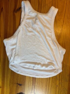 lululemon athletica White Racerback Crop Tank